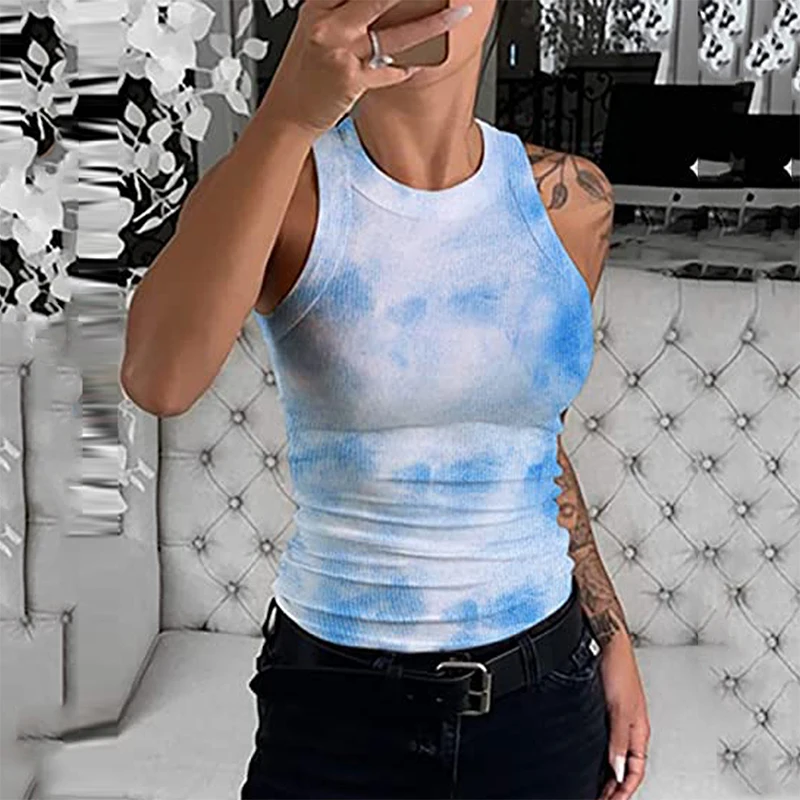 Summer Tie-dye Tight-fit Tank Tops Women ropa mujer camiseta Sleeveless t Shirt Vest O neck Tees Ladies t shirt Casual tank tops
Summer Tie-dye Tight-fit Tank Tops Women ropa mujer camiseta Sleeveless t Shirt Vest O neck Tees Ladies t shirt Casual tank tops