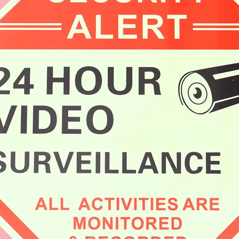 4pcs 24 Hour Video Surveillance Sign Logo Aluminum Sheet Luminous DIY Hanging Warning Sign Wall Mounted Sheet for Schoo
4pcs 24 Hour Video Surveillance Sign Logo Aluminum Sheet Luminous DIY Hanging Warning Sign Wall Mounted Sheet for Schoo