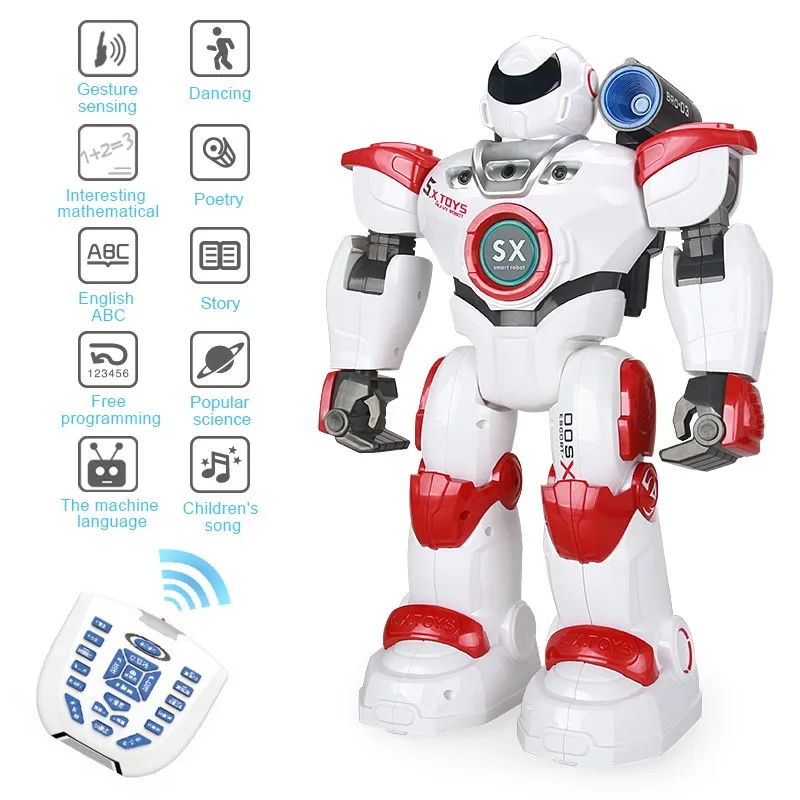 Intelligent RC Robot Electric Programable Sing and Dance Tell Story Poems Nursery Rhymes Remote Control Educational Toys For Kid
Intelligent RC Robot Electric Programable Sing and Dance Tell Story Poems Nursery Rhymes Remote Control Educational Toys For Kid