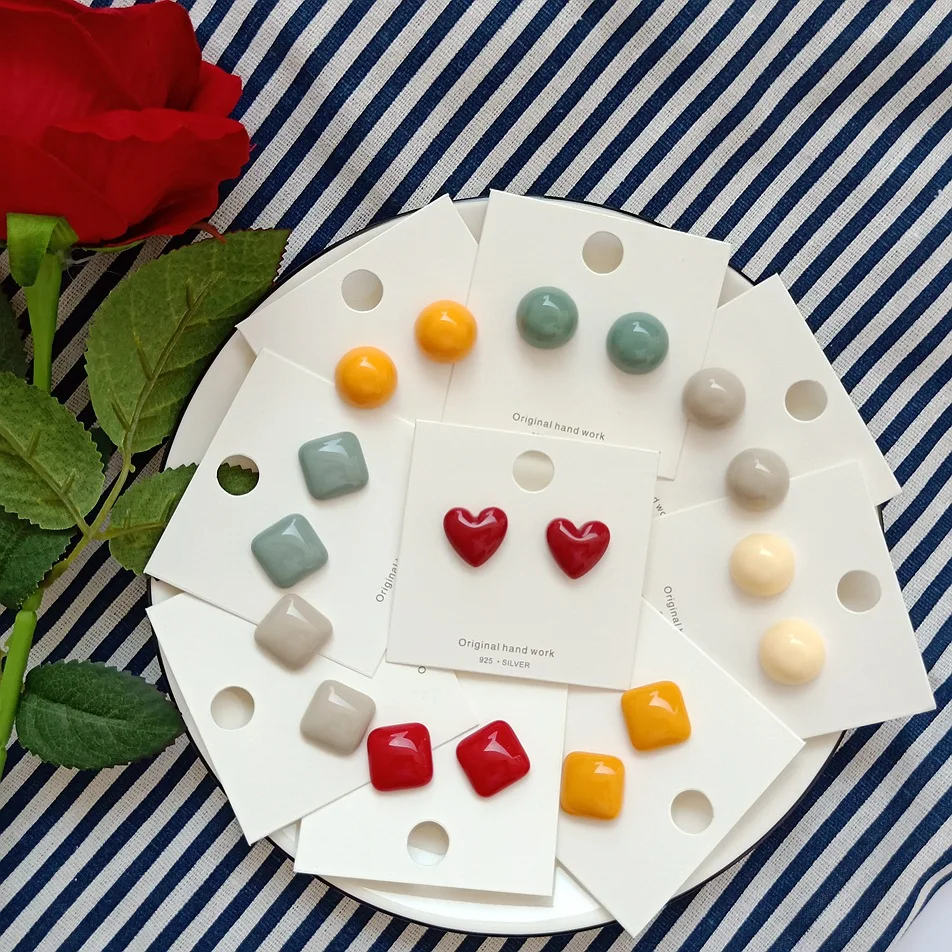 925 Silver Candy Color Earrings Female Square Round Jewelry Decorations for Girls Fine Jewelry for Woman Trending Products
925 Silver Candy Color Earrings Female Square Round Jewelry Decorations for Girls Fine Jewelry for Woman Trending Products