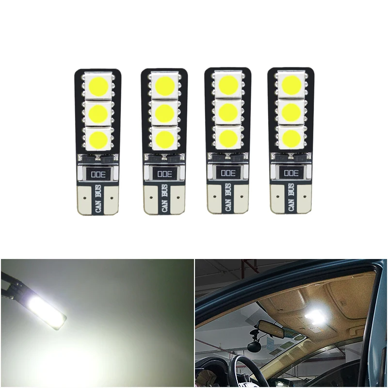 4pcs/lot Bright Double No Error T10 LED 194 168 W5W Canbus 6 SMD 5050 LED Car Interior Bulbs Light Parking Width Lamps
4pcs/lot Bright Double No Error T10 LED 194 168 W5W Canbus 6 SMD 5050 LED Car Interior Bulbs Light Parking Width Lamps