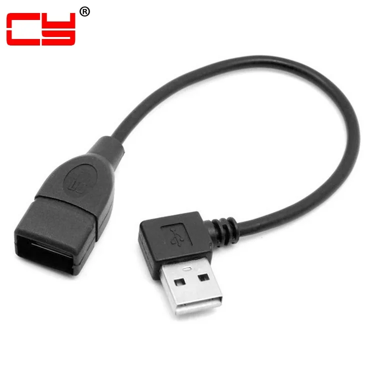 

CY Chenyang 480Mbps USB 2.0 Left Angled 90 Degree A Type Male to Female Extension Cable 40cm 20cm 10cm