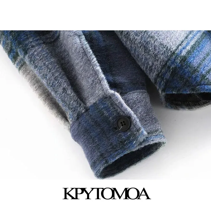 KPYTOMOA Women 2020 Fashion Oversized Check Woolen Jacket Coat Vintage Long Sleeve Pockets Female Outerwear Chic Tops
KPYTOMOA Women 2020 Fashion Oversized Check Woolen Jacket Coat Vintage Long Sleeve Pockets Female Outerwear Chic Tops