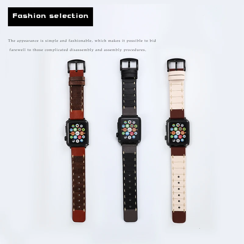Replace iwatch watch 38-40mm 42-44mm with crazy horse leather 3 colors hot sale sports strap Apple Watch accessories
Replace iwatch watch 38-40mm 42-44mm with crazy horse leather 3 colors hot sale sports strap Apple Watch accessories