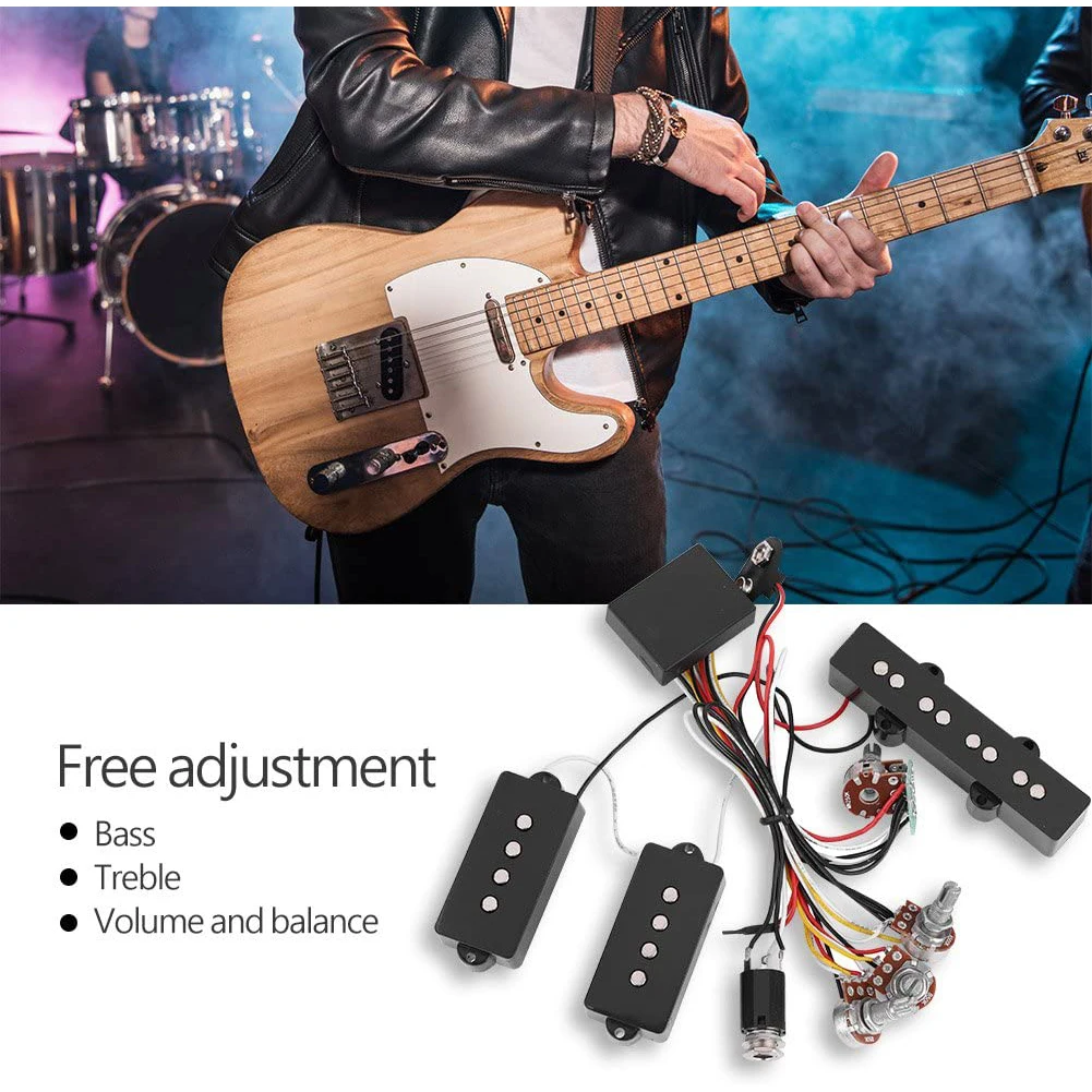 Bass Guitar Pickups Acoustic Guitar 3 Band EQ-505R Preamp Amplifier Equalizer Pickup Piezo Black For Acoustic Guitar Black
Bass Guitar Pickups Acoustic Guitar 3 Band EQ-505R Preamp Amplifier Equalizer Pickup Piezo Black For Acoustic Guitar Black
