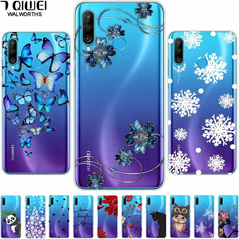 Чехол для Huawei P30 Pro Lite Прозрачный чехол телефона мягкий TPU прозрачный дизайн чехлы