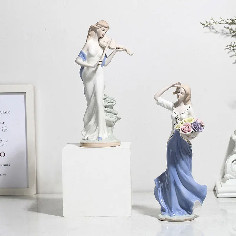 Hot Europe Ceramic Beauty Figurines Home Decor Crafts Decoration Western Porcelain handicraft Ornament Wedding Birthday Gift
Hot Europe Ceramic Beauty Figurines Home Decor Crafts Decoration Western Porcelain handicraft Ornament Wedding Birthday Gift