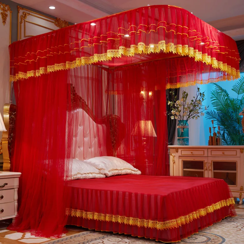 Canopy Bed Tent Big Mosquito Net Bed Queen Stainless Steel Bedroom Princess Bed Decoration Curtain with Frame Klamboe Room Decor
Canopy Bed Tent Big Mosquito Net Bed Queen Stainless Steel Bedroom Princess Bed Decoration Curtain with Frame Klamboe Room Decor