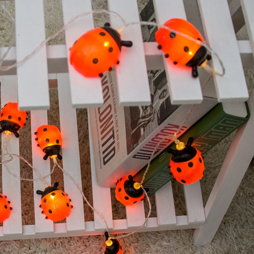 Ladybugs LED Fairy String Lights Battery Powered 10/20leds Waterproof Garden Patio Fence Christmas Ladybird Night Light Garland
Ladybugs LED Fairy String Lights Battery Powered 10/20leds Waterproof Garden Patio Fence Christmas Ladybird Night Light Garland