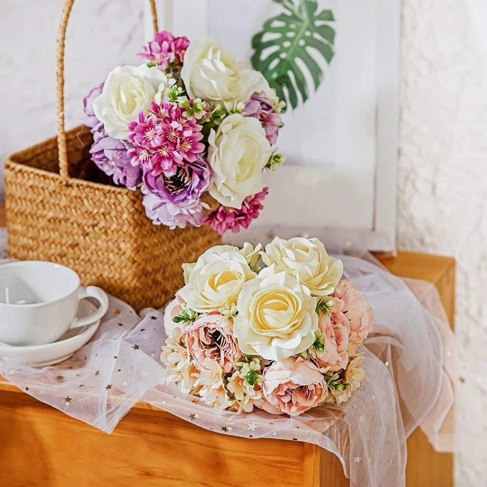 Artificial Flower Multi-color Chiffon Bouquet 31cm, Wedding Bride Holding Bouquet,Home Vase Flower Arrangement,Garden Decoration
Artificial Flower Multi-color Chiffon Bouquet 31cm, Wedding Bride Holding Bouquet,Home Vase Flower Arrangement,Garden Decoration