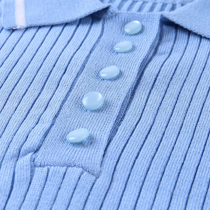 Button V-neck Short Sleeve Dress Soft Dresses Women Casual Fashion Dresses Summer Woman 2021 Sweet Ribbed Knit Dress 
Button V-neck Short Sleeve Dress Soft Dresses Women Casual Fashion Dresses Summer Woman 2021 Sweet Ribbed Knit Dress