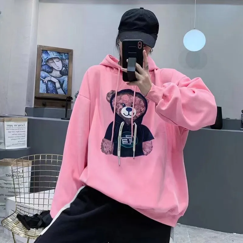 2022 Female Large Cartoon Graphic Casual Hoodies Plus Size Loose Cotton Blend Hooded Sweatshirt Coat Young Lady
2022 Female Large Cartoon Graphic Casual Hoodies Plus Size Loose Cotton Blend Hooded Sweatshirt Coat Young Lady