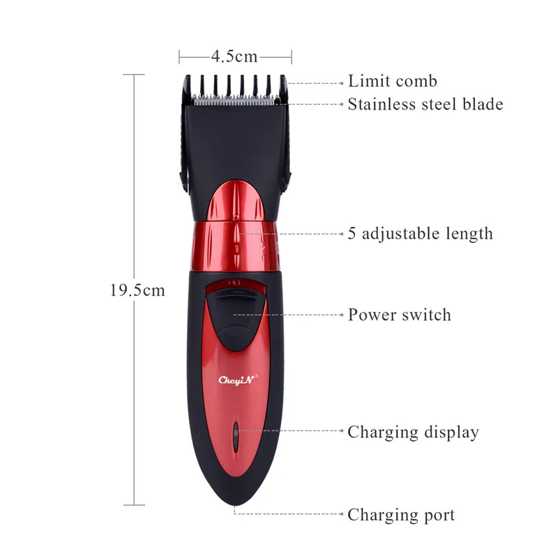 Cordless Electric Hair Clipper Whole Body Waterproof Hair Trimmer Professional Low Noise Hair Cutting Machine Kids Hair Cutter 
Cordless Electric Hair Clipper Whole Body Waterproof Hair Trimmer Professional Low Noise Hair Cutting Machine Kids Hair Cutter