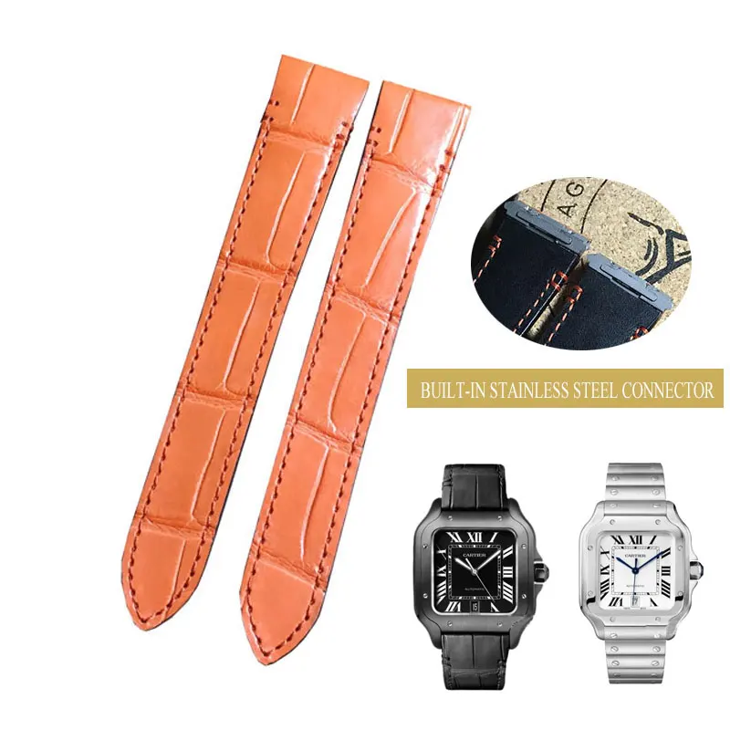 FUYIJIA 21MM 20MM Handmade Crocodile Skin Watch Band Custom SANTOS-DE Strap WGSA0028 Genuine Alligator Watchbands leather Belt 
FUYIJIA 21MM 20MM Handmade Crocodile Skin Watch Band Custom SANTOS-DE Strap WGSA0028 Genuine Alligator Watchbands leather Belt