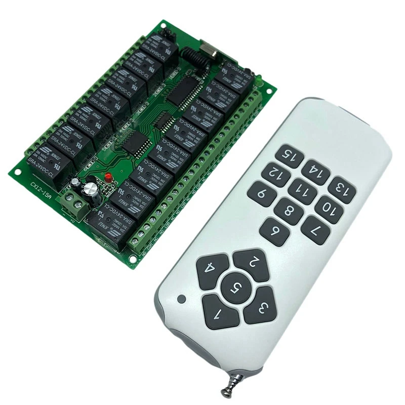 12V 15-Channel Wireless Remote Control Switch For Led Lights, Motor, Garage Control, 315Mhz, 9 Working Modes
12V 15-Channel Wireless Remote Control Switch For Led Lights, Motor, Garage Control, 315Mhz, 9 Working Modes