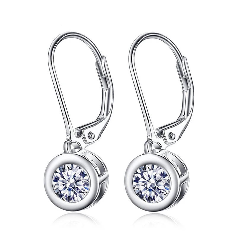 Explosion style fashionable temperament S925 sterling silver clip earrings with zircon
Explosion style fashionable temperament S925 sterling silver clip earrings with zircon