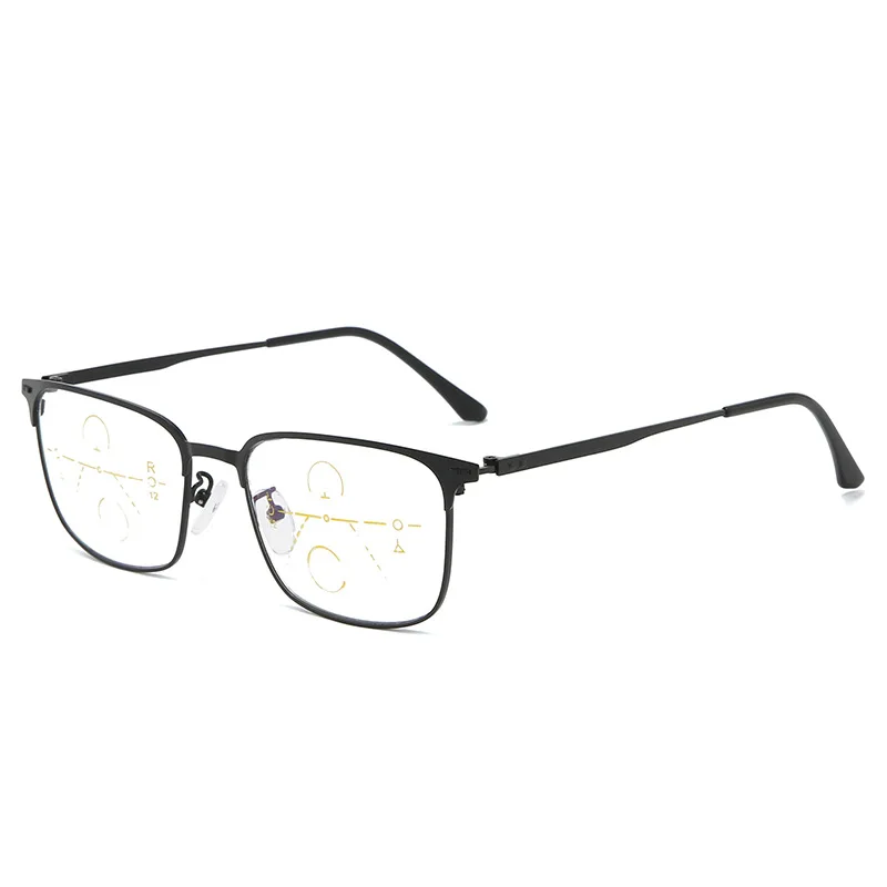 

Business Anti-blue Progressive Multifocal Reading Glasses Women Smart Zoom Elderly Eyewear Men Protable Presbyopic Glasses