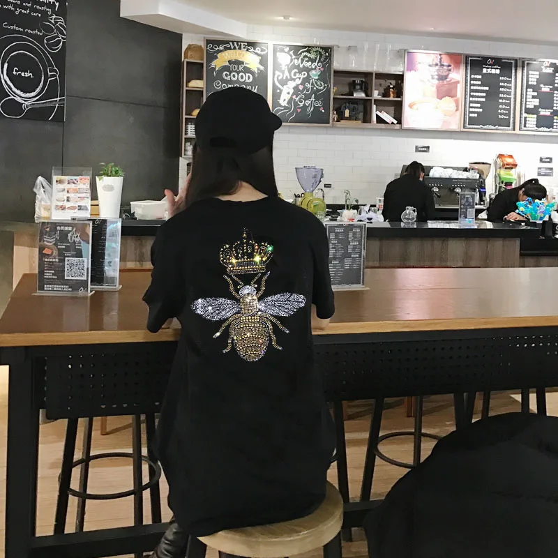 2020 New Summer Women T-shirt Cartoon Diamond stone top quality Tshirt Fashion Casual Loose designTshirt Female Cute Tee Woman O
2020 New Summer Women T-shirt Cartoon Diamond stone top quality Tshirt Fashion Casual Loose designTshirt Female Cute Tee Woman O