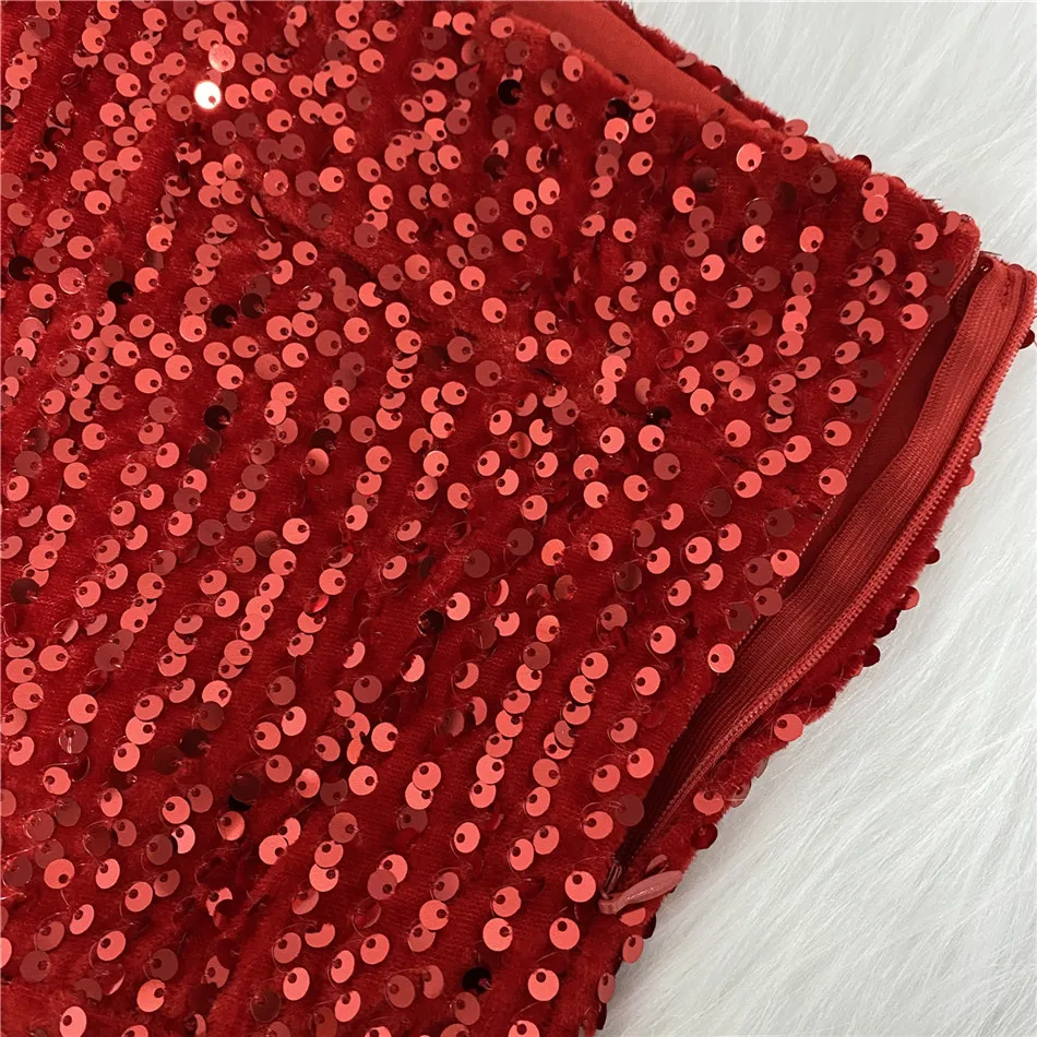Women Dress Sexy One Shoulder Sleeveless Sparkly Sequines Red Bodycon Party Dress Elegant Club Maxi Dresses
Women Dress Sexy One Shoulder Sleeveless Sparkly Sequines Red Bodycon Party Dress Elegant Club Maxi Dresses