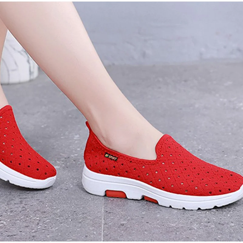 Women's Flat Shoes Hollow Out Breathable Sneakers Solid Casual Ladies Loafers Knited Slip-on Female Soft Bottom Summer Moccasins
Women's Flat Shoes Hollow Out Breathable Sneakers Solid Casual Ladies Loafers Knited Slip-on Female Soft Bottom Summer Moccasins