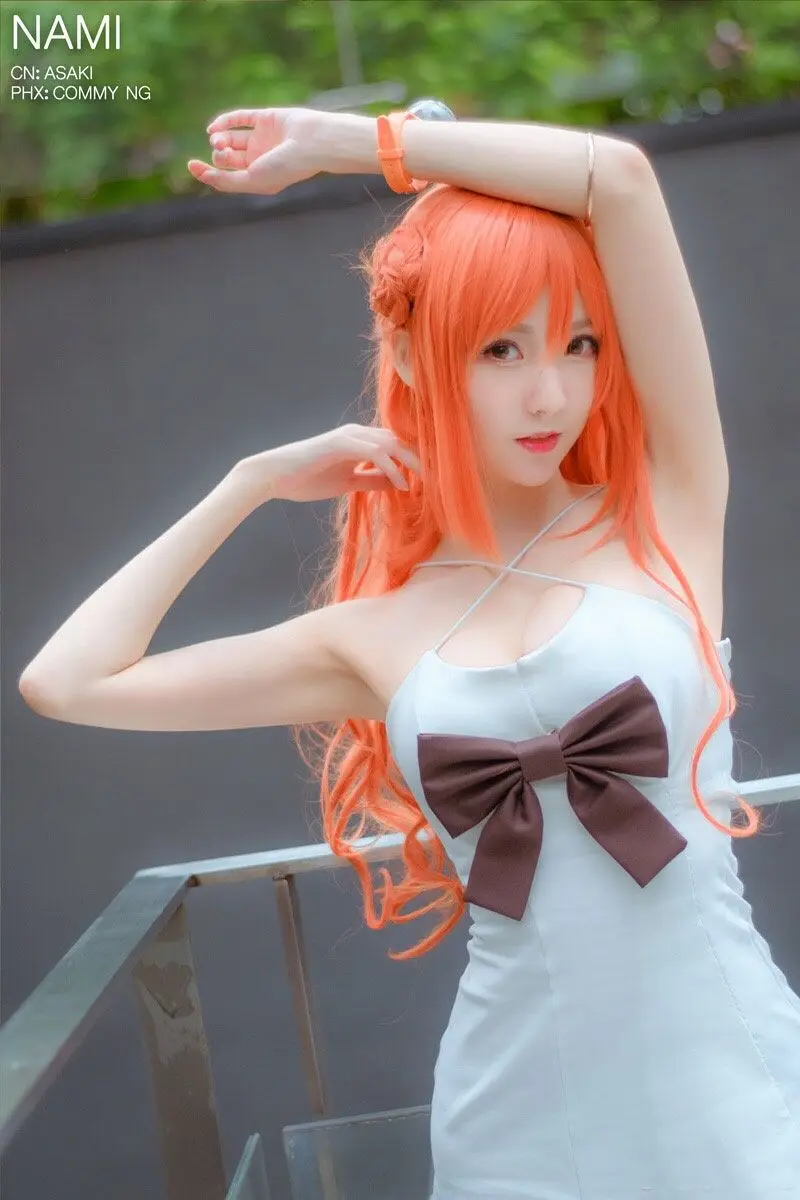 

Anime One Piece Nami Cosplay Costume White Sexy Dress Nami Theater Version Cosplay Costume Halloween Women Girls Clothes Gifts
