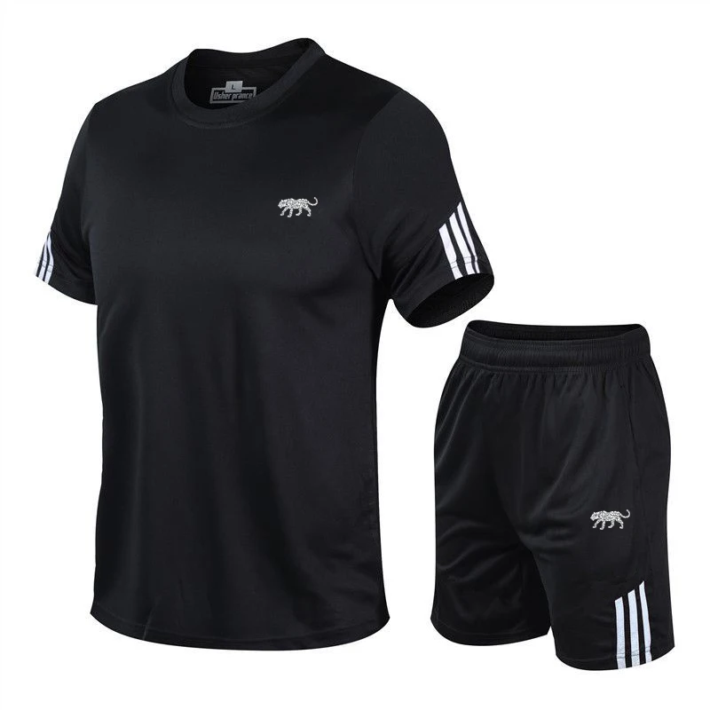 Summer men's sportswear casual wear breathable T-shirt two-piece track and field fitness jogging beach shorts set
Summer men's sportswear casual wear breathable T-shirt two-piece track and field fitness jogging beach shorts set