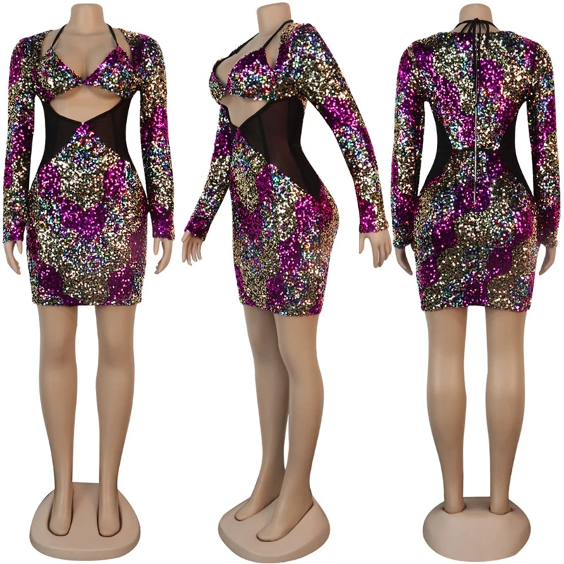 Glitter Sexy Sequin Dress Women Party Night Club Bodycon Dress Long Sleeve Birthday Outfits for Women Elegant Christmas Dress
Glitter Sexy Sequin Dress Women Party Night Club Bodycon Dress Long Sleeve Birthday Outfits for Women Elegant Christmas Dress