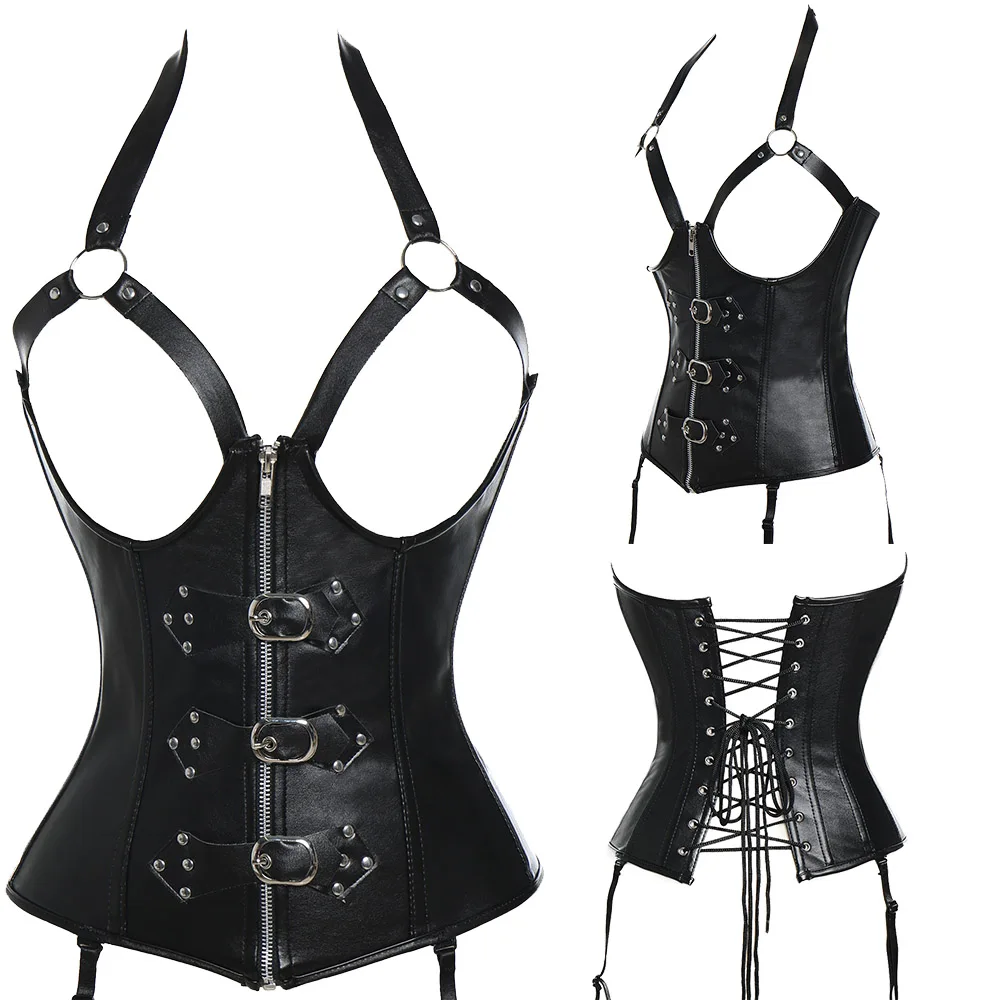 Sexy Plus Size Steampunk Gothic Corset Bustier Steel Boned Leather Waist Trainer Corset Bustier Waist Cincher Shaper Corselet
Sexy Plus Size Steampunk Gothic Corset Bustier Steel Boned Leather Waist Trainer Corset Bustier Waist Cincher Shaper Corselet