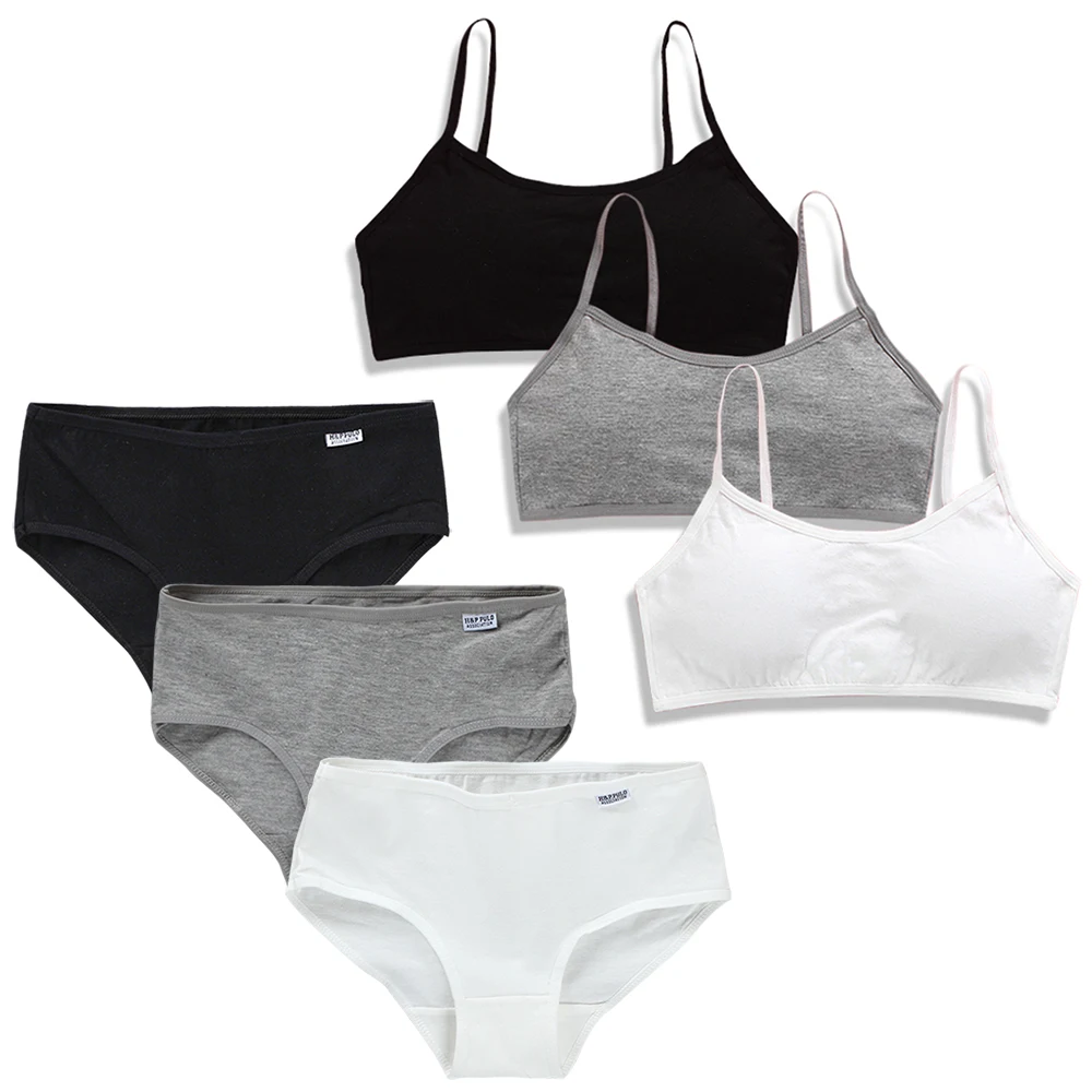 Teenage Girls Cotton Padded Training Bra+Panties Cotton Girl Bra And Panty Sets Kids Sports Bra Panties Underwear 8-18 Years Old
Teenage Girls Cotton Padded Training Bra+Panties Cotton Girl Bra And Panty Sets Kids Sports Bra Panties Underwear 8-18 Years Old