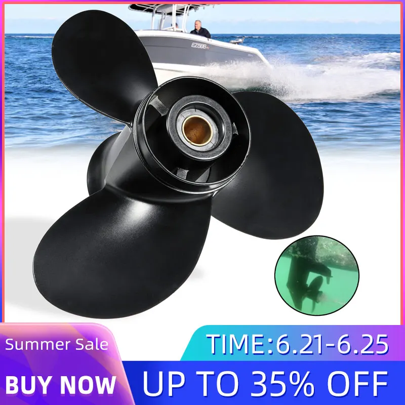 58100-96420-019 10 1/4 x 11 Aluminum Boat Outboard Propeller For Suzuki 20-30HP 10 Spline Tooths R Rotation 3 Blades Black
58100-96420-019 10 1/4 x 11 Aluminum Boat Outboard Propeller For Suzuki 20-30HP 10 Spline Tooths R Rotation 3 Blades Black
