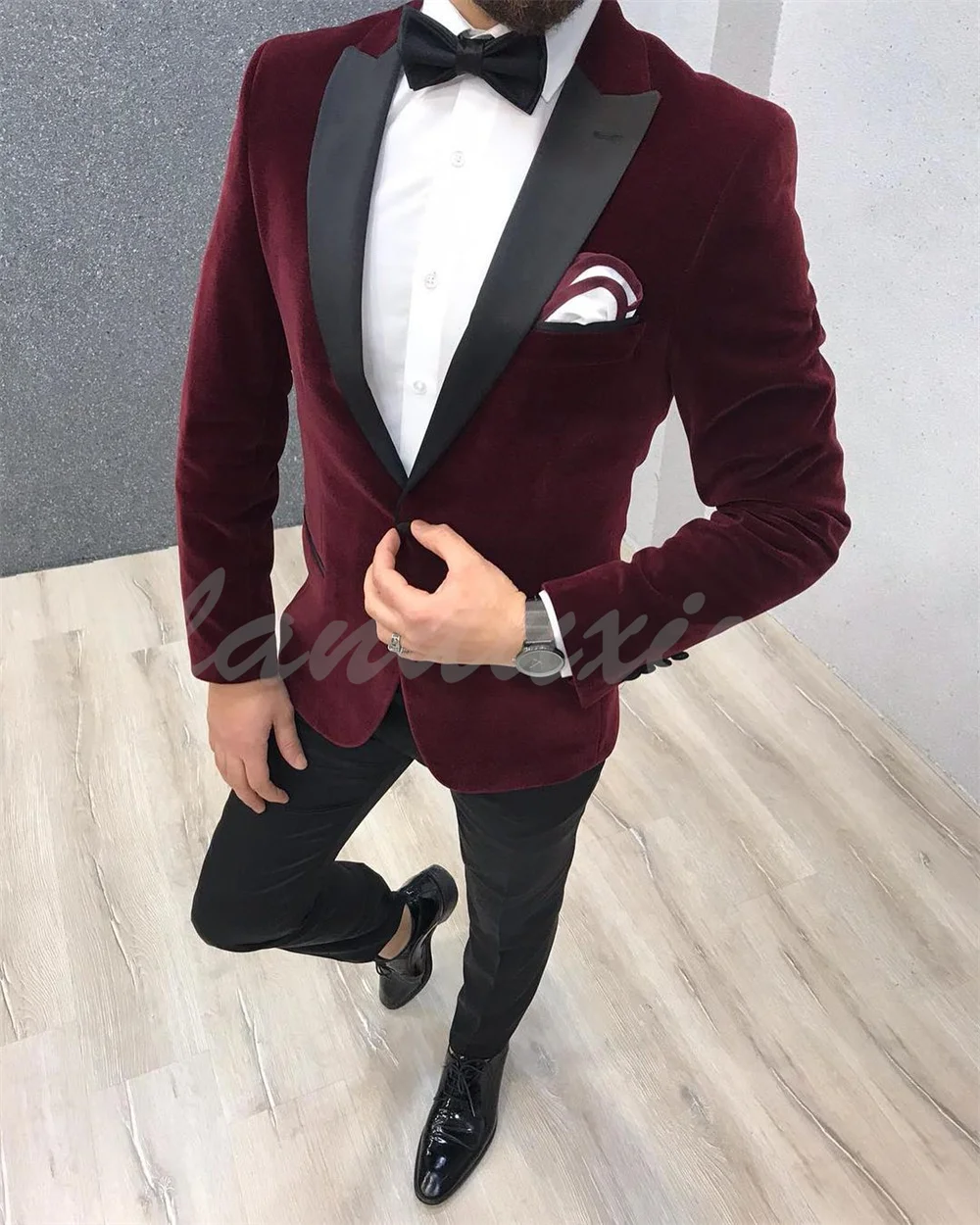 Burgundy One Breasted Velvet Mens Blazer Elegant Coat And pant Male Suit Dinner Jacket with Big Peaked Lapel Costume
Burgundy One Breasted Velvet Mens Blazer Elegant Coat And pant Male Suit Dinner Jacket with Big Peaked Lapel Costume