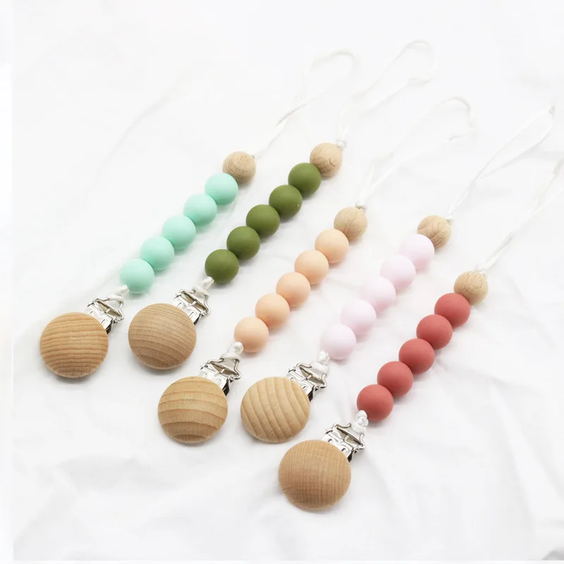 BPA-free Pacifier Chain Food Grade Silicone Nipple Anti-drop Baby Molar Toy Tooth Gum DIY Handmade | Мать и ребенок