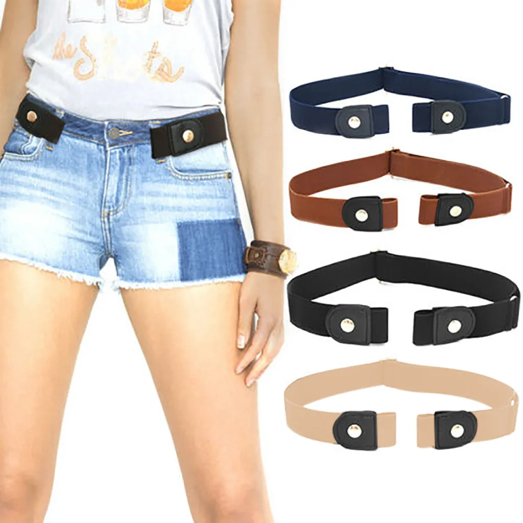 

Buckle-Free Elastic Belt For Jean Pants No Buckle Invisible Stretch Waist Belt For Women/Men No Bulge No Hassle Waist Belt #