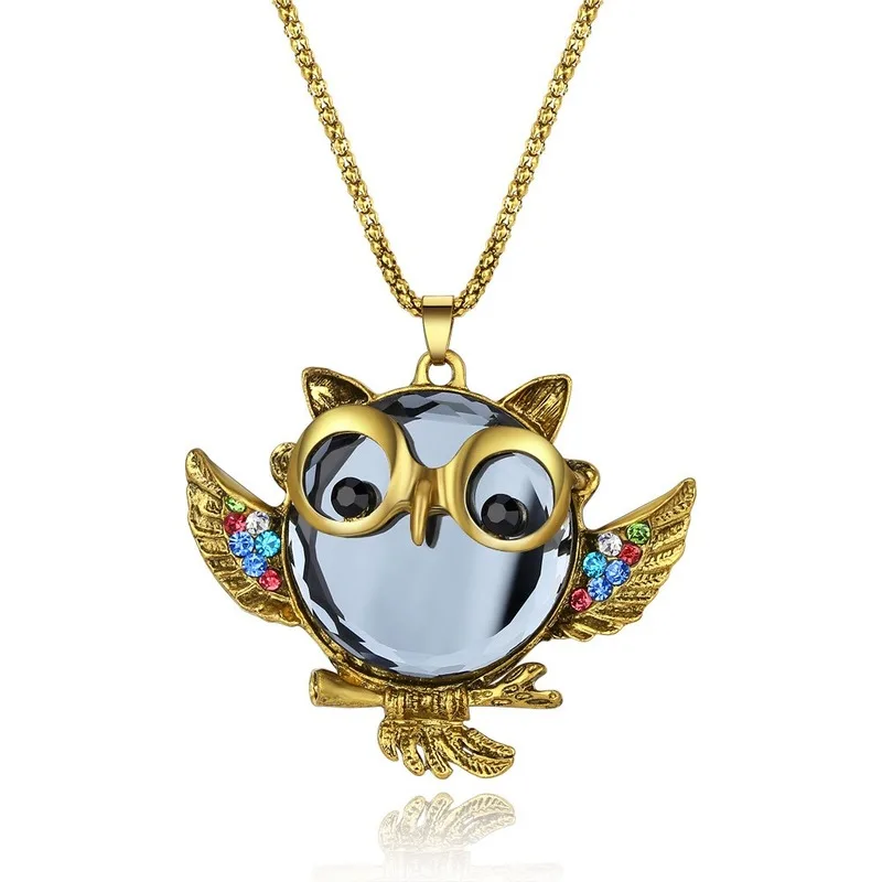 IHUES Sapphire Gold Owl Sweater Chain Pendant Necklace Necklace Personality Clavicle Chain Unisex Jewelry Cute Accessories
IHUES Sapphire Gold Owl Sweater Chain Pendant Necklace Necklace Personality Clavicle Chain Unisex Jewelry Cute Accessories