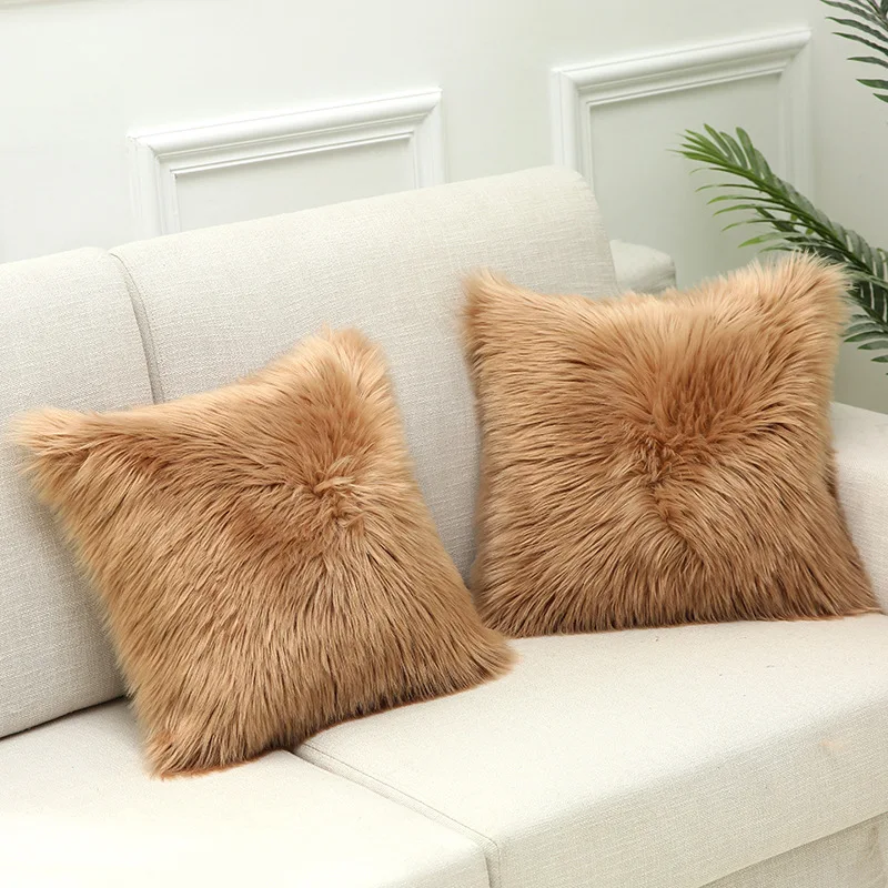 OIMG меховая бархатная накидка на подушку чехол для дивана чехлы осень 45*45 см