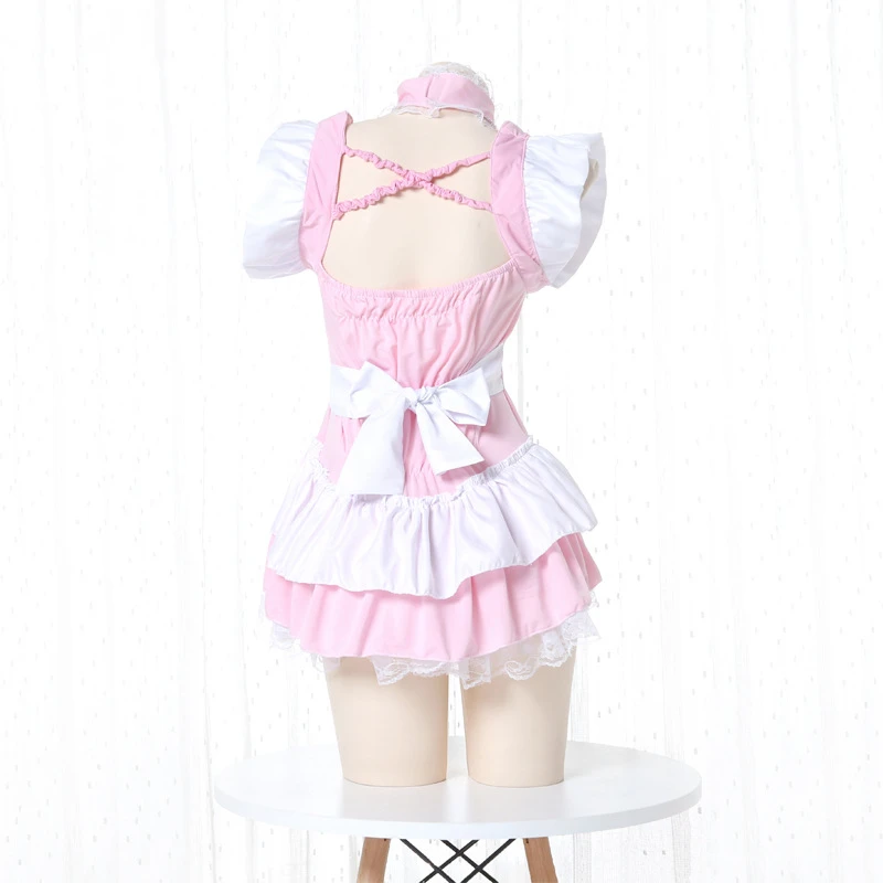 Cute Lolita Dress Pink Maid Outfit Japanese Anime Cosplay Costume Sexy Lingerie Student Uniform Kawaii Nightdress for Woman 
Cute Lolita Dress Pink Maid Outfit Japanese Anime Cosplay Costume Sexy Lingerie Student Uniform Kawaii Nightdress for Woman