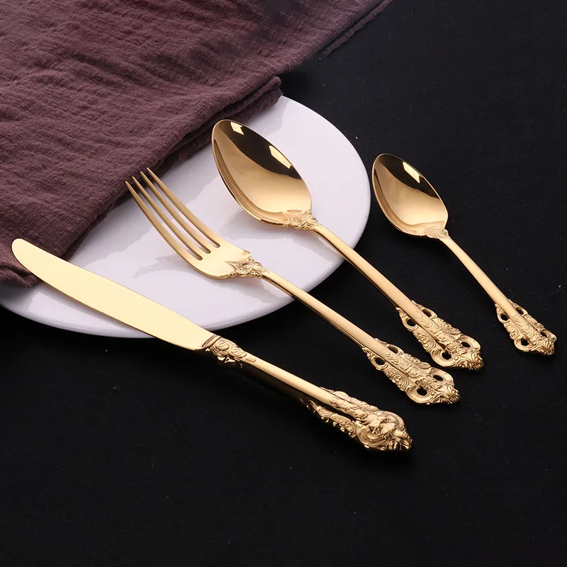 304 Stainless Steel Western Tableware Court Series Steak Knife Fork Spoon High Grade Hotel Cutlery Dinner Set
304 Stainless Steel Western Tableware Court Series Steak Knife Fork Spoon High Grade Hotel Cutlery Dinner Set
