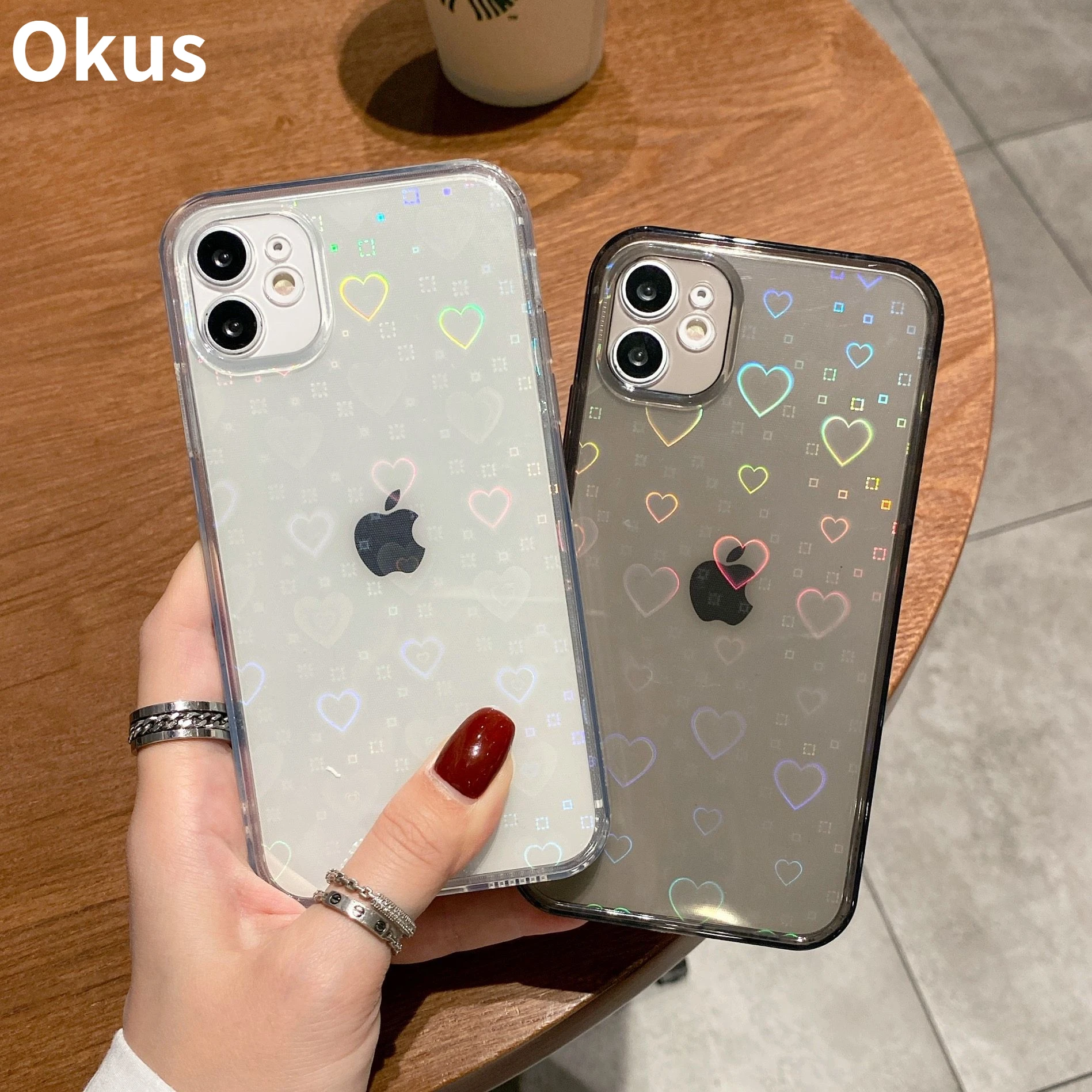 Fashion Gradient Laser Love Heart Leaf Pattern Case For iPhone 13 11 12 Pro Max X XS XR 7 8 Plus SE 2020 Clear Cover With Hearts
Fashion Gradient Laser Love Heart Leaf Pattern Case For iPhone 13 11 12 Pro Max X XS XR 7 8 Plus SE 2020 Clear Cover With Hearts