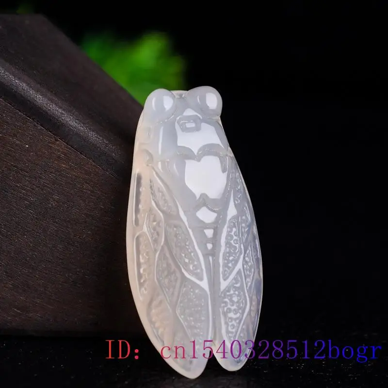 Jade Cicada Pendant Necklace Natural Gifts Fashion Charm Green Carved Chalcedony Jewelry Women White 
Jade Cicada Pendant Necklace Natural Gifts Fashion Charm Green Carved Chalcedony Jewelry Women White