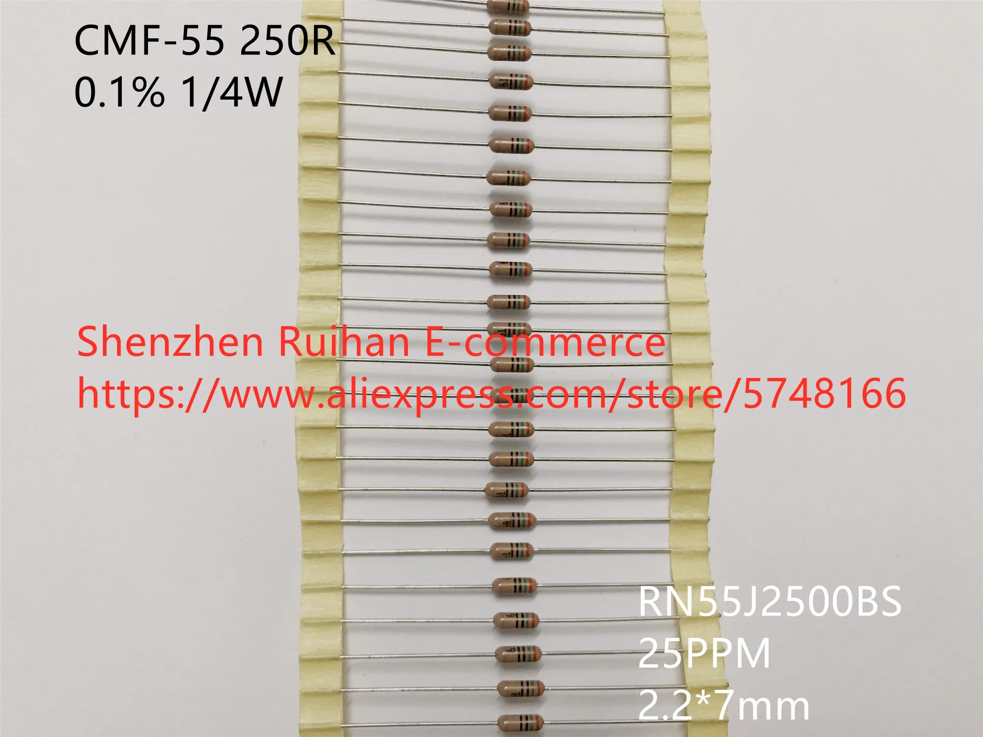 Оригинальный новый 100% CMF-55 250R 0.1% 1/4 Вт RN55J2500BS 25PPM 2,2*7 мм Высокоточный металлический пленочный резистор (индуктор) 
Оригинальный новый 100% CMF-55 250R 0.1% 1/4 Вт RN55J2500BS 25PPM 2,2*7 мм Высокоточный металлический пленочный резистор (индуктор)