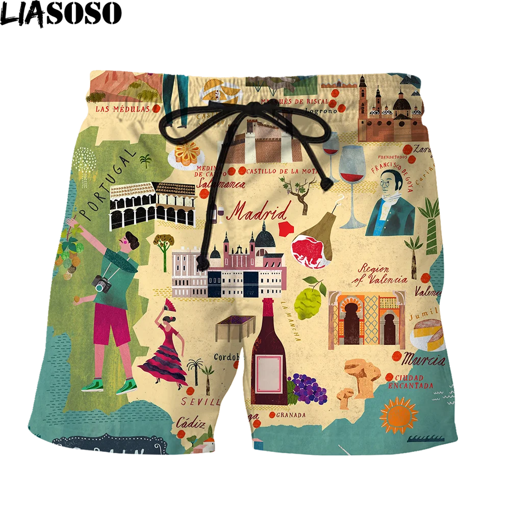 Шорты liaseo с изображением испанской арт-иллюстрации карт, повседневные уличные мужские и женские мужские брюки, пляжные спортивные шорты в с... 
Шорты liaseo с изображением испанской арт-иллюстрации карт, повседневные уличные мужские и женские мужские брюки, пляжные спортивные шорты в с...