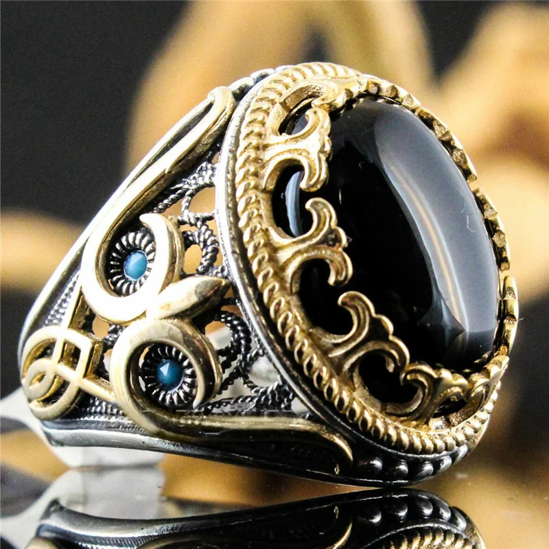 Men's Hollow Out Black Oval Natural Stone Crystal Finger Ring for Party Wedding Engagement Fashion Jewelry
Men's Hollow Out Black Oval Natural Stone Crystal Finger Ring for Party Wedding Engagement Fashion Jewelry