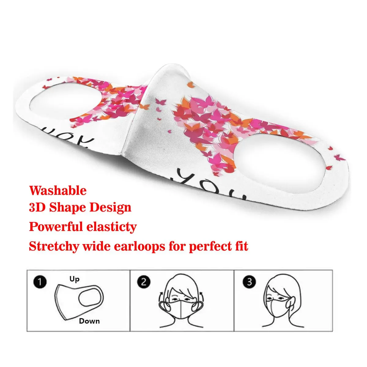 I Love You O U Pink Butterflies Cotton Masks Festive Party Respirator Keep Warm Camouflage Anti Dust Mouth Muffle 
I Love You O U Pink Butterflies Cotton Masks Festive Party Respirator Keep Warm Camouflage Anti Dust Mouth Muffle