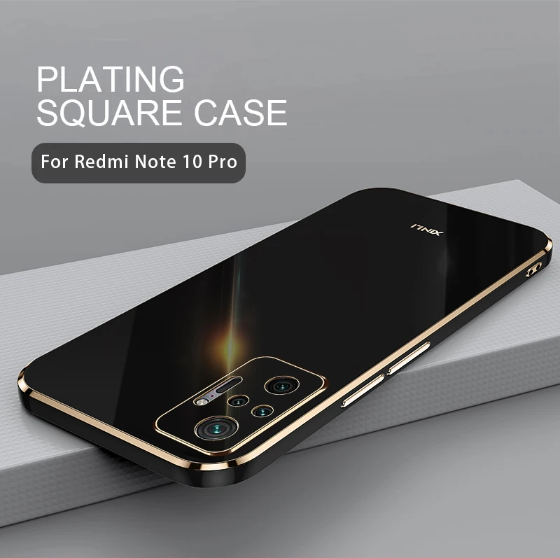 For Redmi Note10 Pro Case Plating Square Gold Frame Cover For Xiaomi Redmi Note 10 Pro 10Pro Note10Pro Luxury Silicon Back Coque
For Redmi Note10 Pro Case Plating Square Gold Frame Cover For Xiaomi Redmi Note 10 Pro 10Pro Note10Pro Luxury Silicon Back Coque