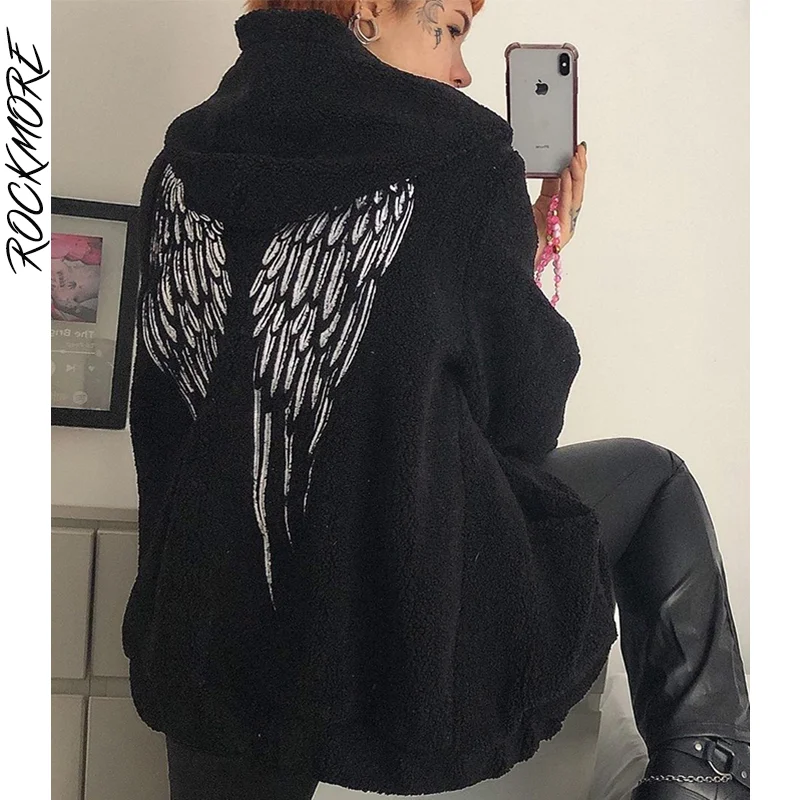 Rockmore Lambswool Coat Women Gothic Autumn Winter Warm Oversize Unisex Soft Teddy Jacket Overcoat Pocket Plus Size Female 2021
Rockmore Lambswool Coat Women Gothic Autumn Winter Warm Oversize Unisex Soft Teddy Jacket Overcoat Pocket Plus Size Female 2021