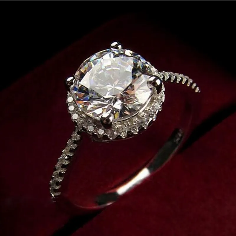 Trendy Rings For Women 925 Sterling Silver Jewelry Charms Round Stone Ladies Bridal Wedding Engagement Ring Anillos Mujer
Trendy Rings For Women 925 Sterling Silver Jewelry Charms Round Stone Ladies Bridal Wedding Engagement Ring Anillos Mujer