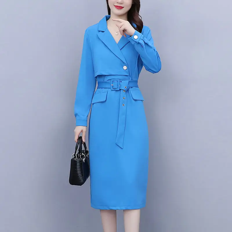 Women 2022 Autumn Winter Elegant Dress Female Single-Breasted Long Sleeve Pencil Dresses Office Lady Slim Vestidos with Belt J31
Women 2022 Autumn Winter Elegant Dress Female Single-Breasted Long Sleeve Pencil Dresses Office Lady Slim Vestidos with Belt J31