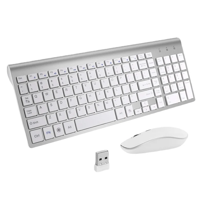 2.4G Wireless Silent Keyboard and Mouse Mini Multimedia Full-size Keyboard Mouse Combo Set For Notebook Laptop Desktop PC
2.4G Wireless Silent Keyboard and Mouse Mini Multimedia Full-size Keyboard Mouse Combo Set For Notebook Laptop Desktop PC