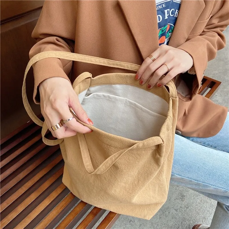 Shopping Bags Women Canvas Solid Washed Harajuku Mori-girls Fashion Fresh Shoppers Chic Simple Female Eco Foldable Leisure New
Shopping Bags Women Canvas Solid Washed Harajuku Mori-girls Fashion Fresh Shoppers Chic Simple Female Eco Foldable Leisure New