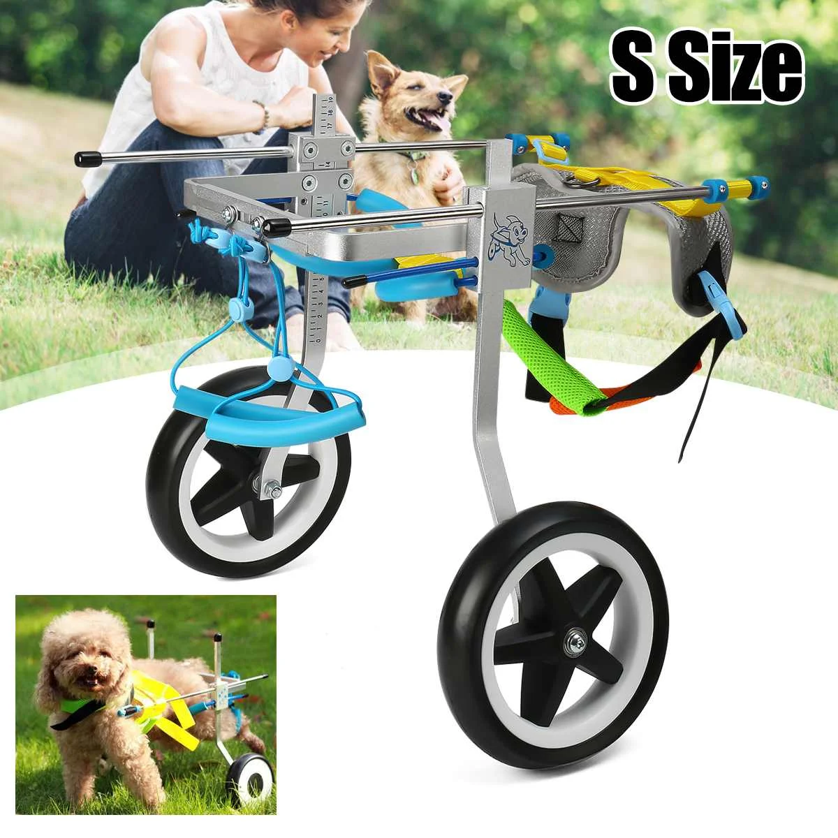 Aluminum Stainless Steel Dog Wheelchair Pet Scooter Pet Rehabilitation Adjustable Training Wheelchair For Disabled Dog Cat Pet
Aluminum Stainless Steel Dog Wheelchair Pet Scooter Pet Rehabilitation Adjustable Training Wheelchair For Disabled Dog Cat Pet
